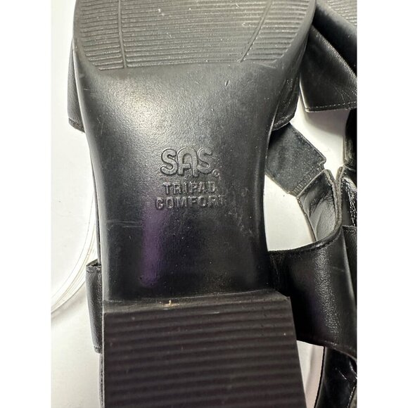 SAS Suntimer Tripad Comfort EZ black leather Heel Strap Sandals Size 7.5M - Picture 12 of 12
